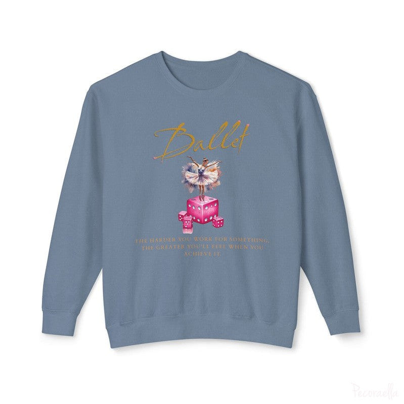 Ballerina Crewneck Sweatshirt-Blue Jean