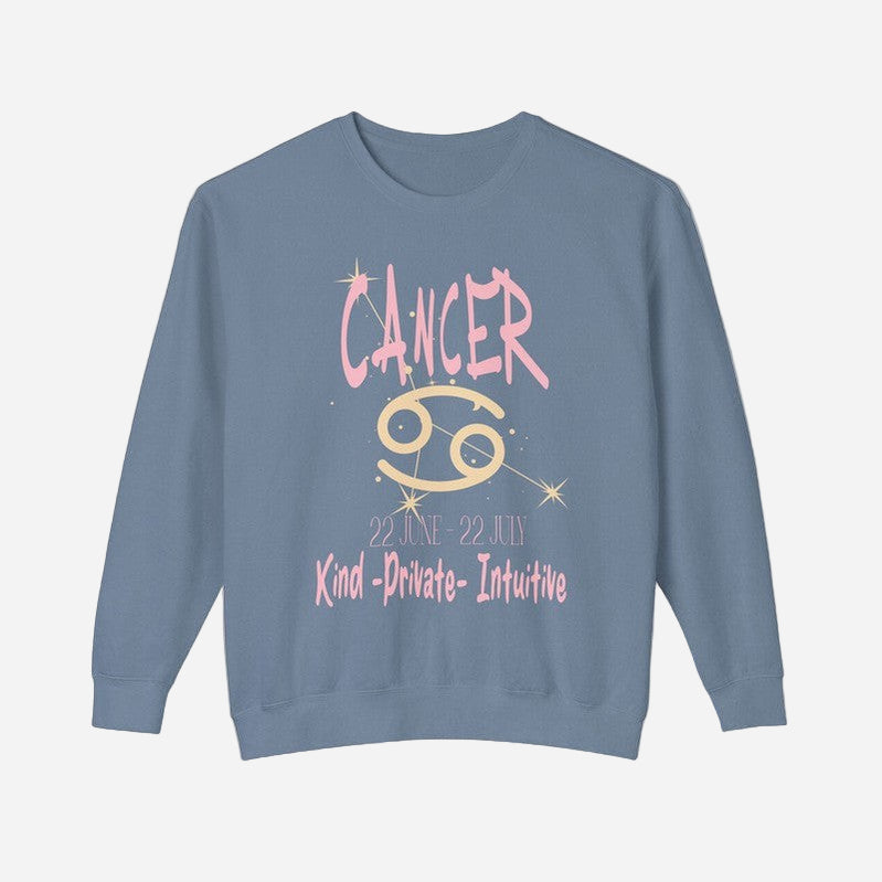 Cancer is a Zodiac Sign Sweatshirt-Blue Jean