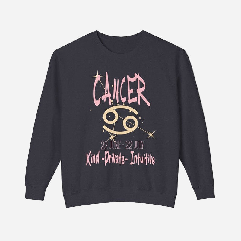 Cancer is a Zodiac Sign Sweatshirt-Black